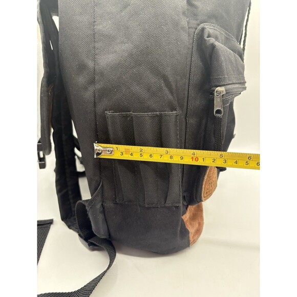 Vintage 90s Sasson Canvas Backpack w/ Suede Trim – Rare Retro - Picture 10 of 16
